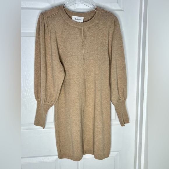 NWT BA&SH Nancy Puffed Sleeve Mini Sweater Dress - Picture 8 of 13
